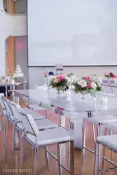Florence table dîner - 8' L x 42'' l x 40'' H - Blanc utilisé dans le cadre de la réalisation Table Milan Cocktail 4
