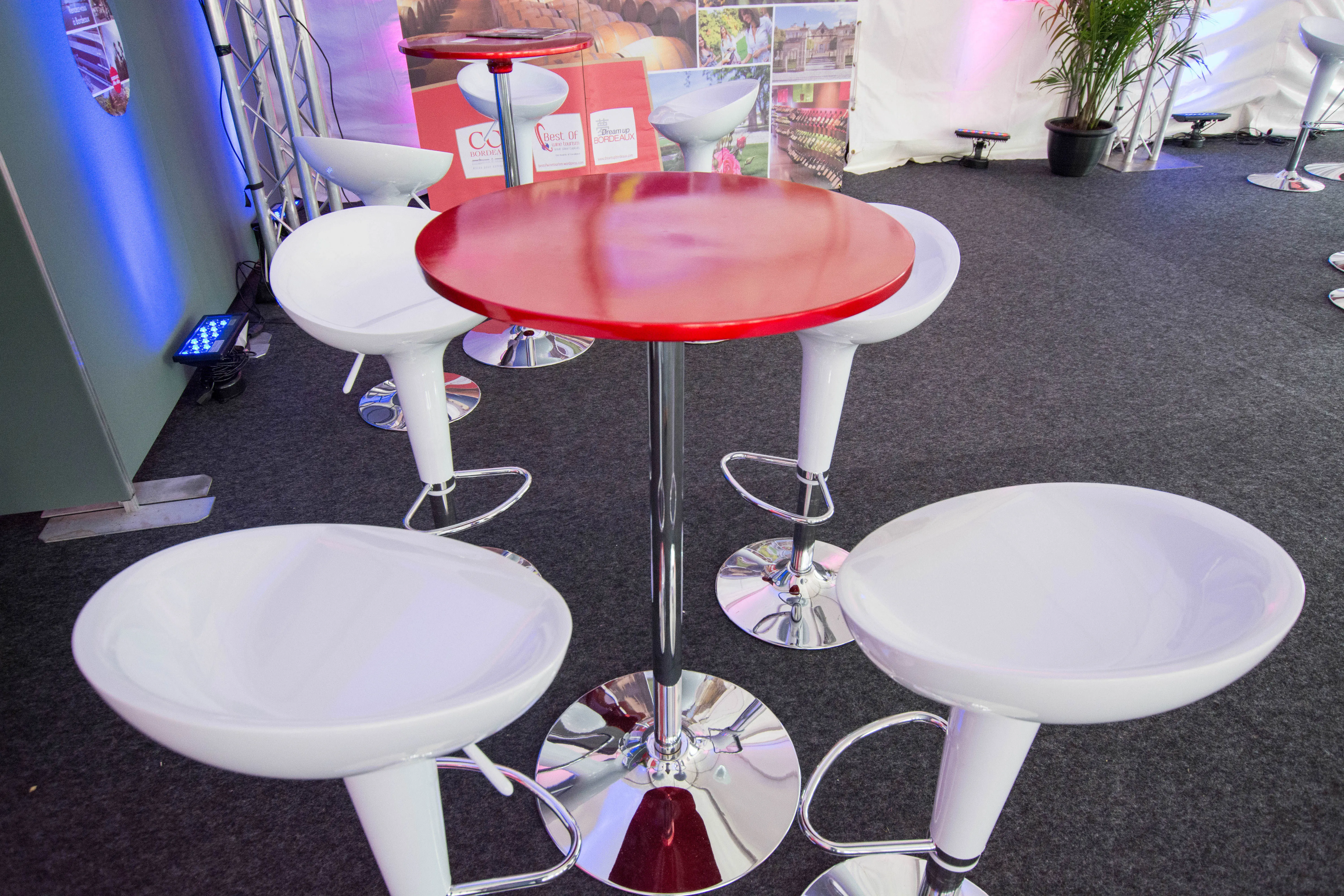 Cosmos cruiser table - Red used in the inspiration Cosmo Cocktail Rouge