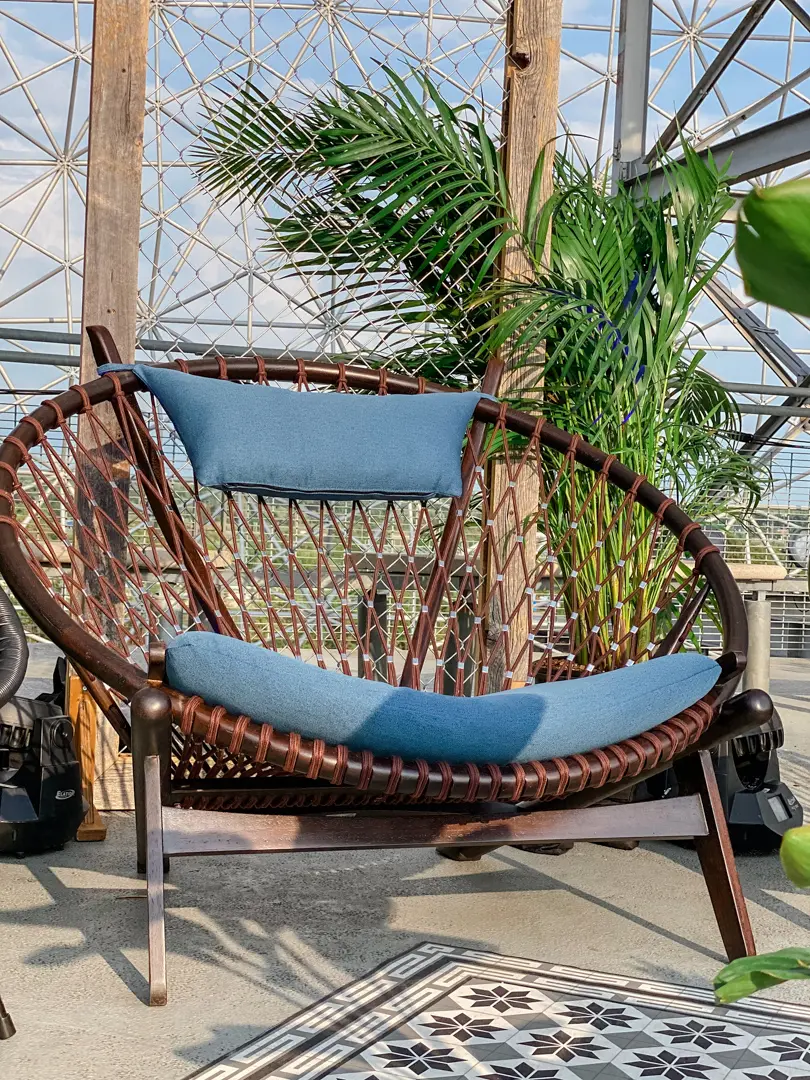 Tulum armchair - Blue used in the inspiration Tulum Copie