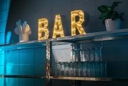 B-A-R sign - Grey used in the inspiration Lettre Bar