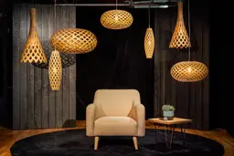 Betty armchair - Greige used in the inspiration Betty Mur Brulé Shag Lampe Oslo
