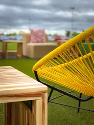 Nahla bench - 18'' L - Brown used in the inspiration Acapulco Jaune Nahla