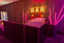 B-A-R sign - Rust used in the inspiration Lounge Bourbon Noir 5
