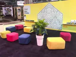 Malibu - Rectangular ottoman - Magenta pink used in the inspiration Pouf Malibu