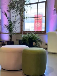 Paloma ottoman - Large - Ginger beige used in the inspiration Marché Bonsecours Img 1563 EN