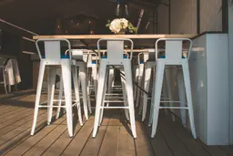 Loft stool - WITH back - White used in the inspiration Tabouret Loft Blanc Copie