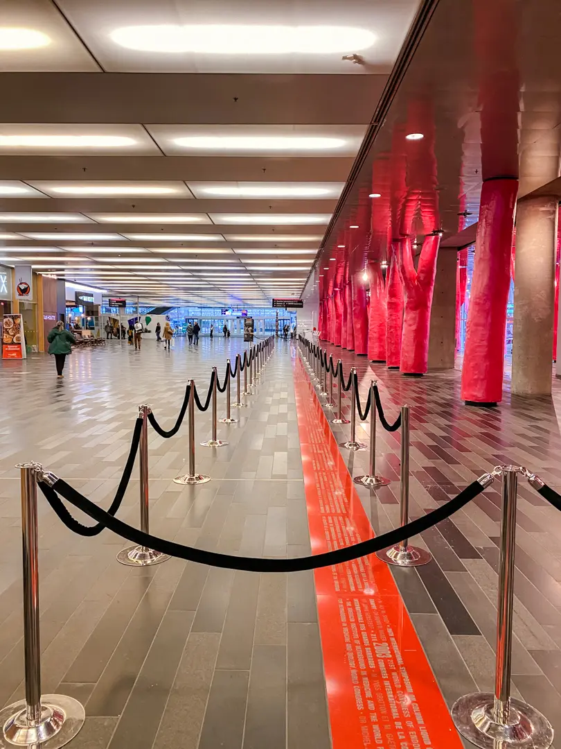 Stanchion pole VIP (Flat head) used in the inspiration Cordon Foule Noir