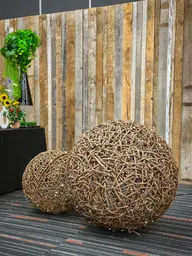 Vine ball - 24'' Dia - Natural used in the inspiration Palais Congès Img 3305 EN