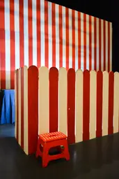 Bazzar bar 6' - Red and white used in the inspiration Cirque   Mur Bar Cirque Custom