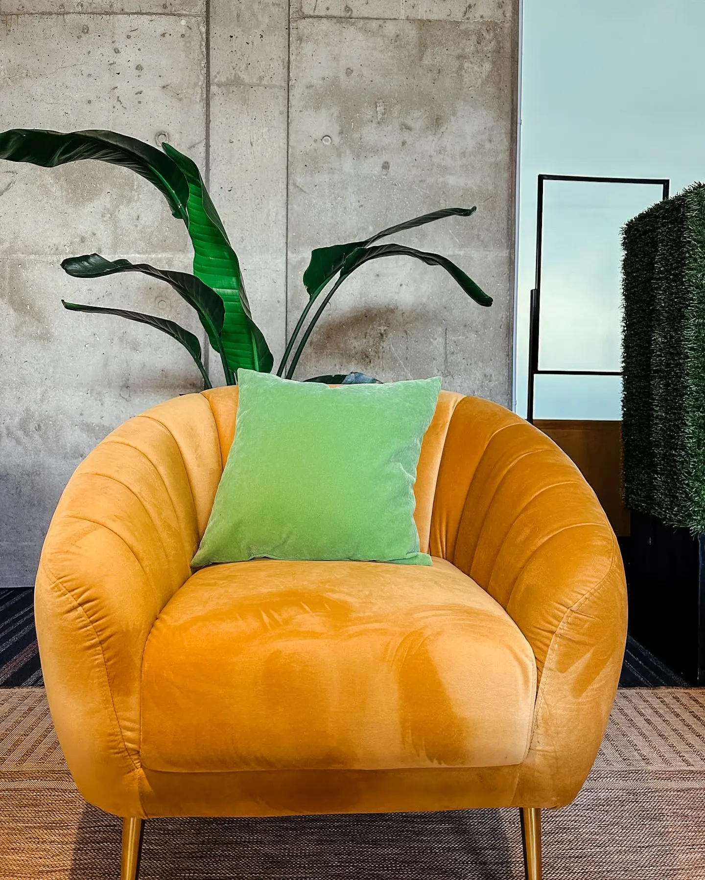 Plain cushion - Apple green used in the inspiration Palais Des Congrès Adaline EN