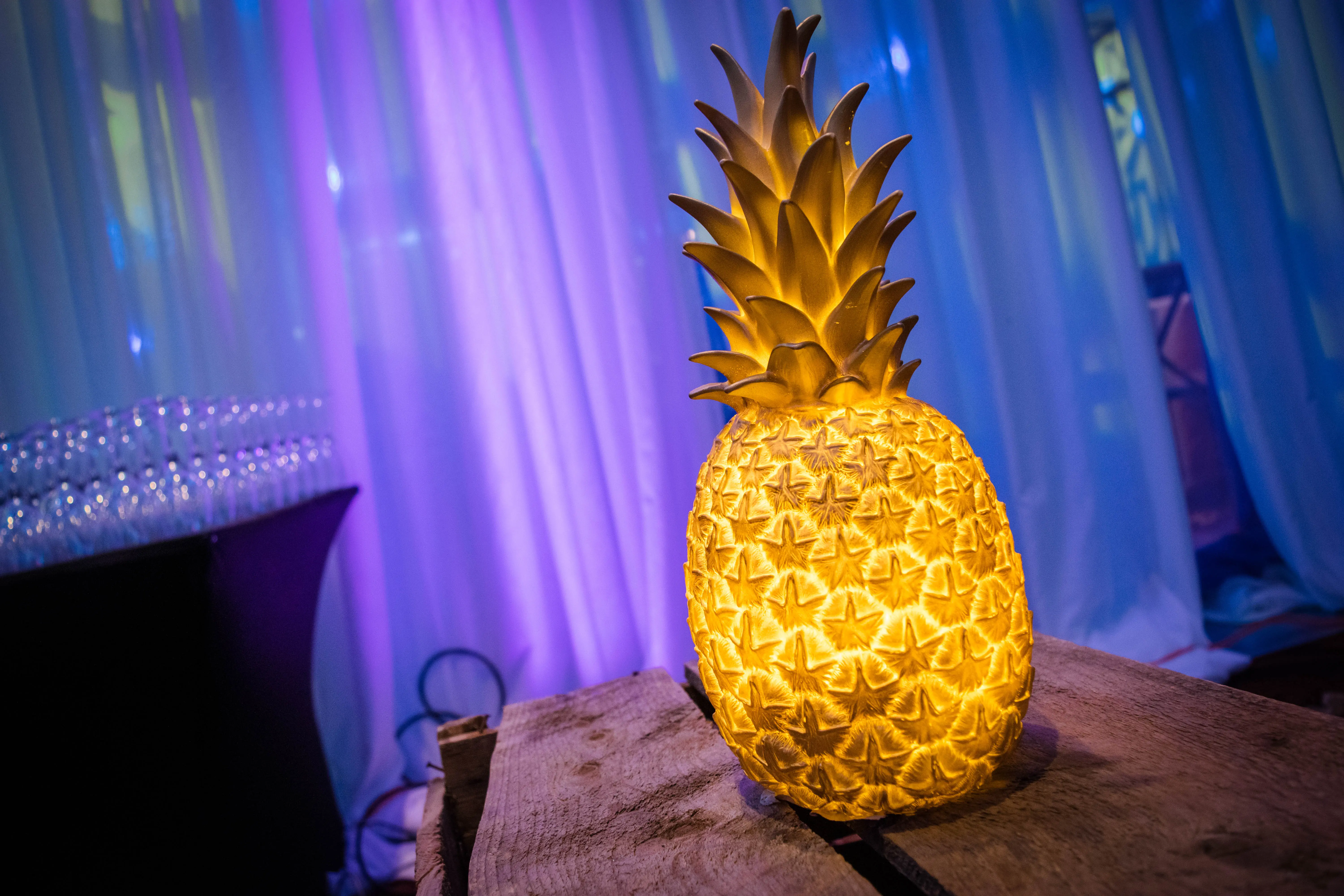 Ananas lampe - Or utilisé dans le cadre de la réalisation Ananas Lumineux