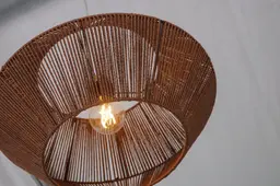 Madagascar pendant lamp - 19.75'' D x 14.25" H - Tropical brown used in the inspiration Luminaire Cape Town EN