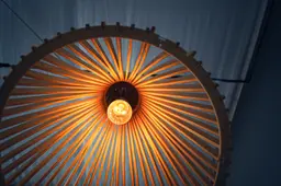 Palawan pendant lamp  - Cone-shaped - 15.75" Dia x 32.25" H - Wood used in the inspiration Lampe