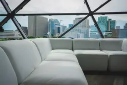 Fidji - Centre - Cuir rigide Blanc utilisé dans le cadre de la réalisation Sofa Fidji 8
