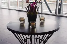 Soho - Table cocktail round - 24'' Dia x 40" H - Black used in the inspiration Cocktail Soho Noir 3