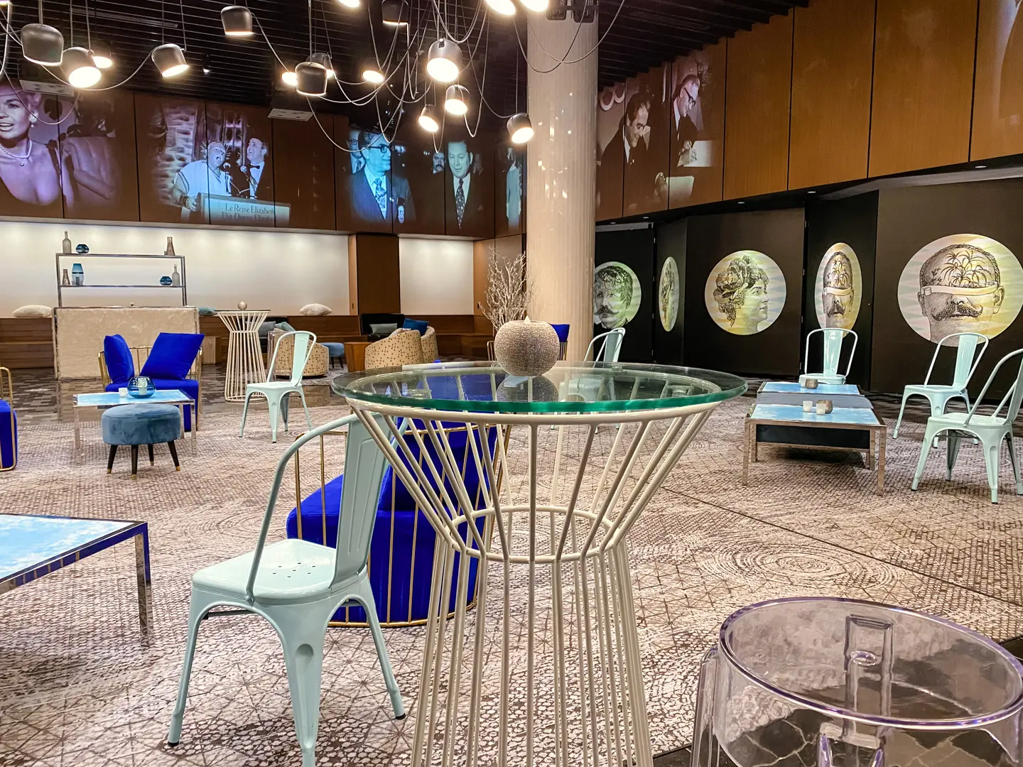 Aura Stool - Clear used in the inspiration Soho Verre Loft Turquoise Alexandria Bleu