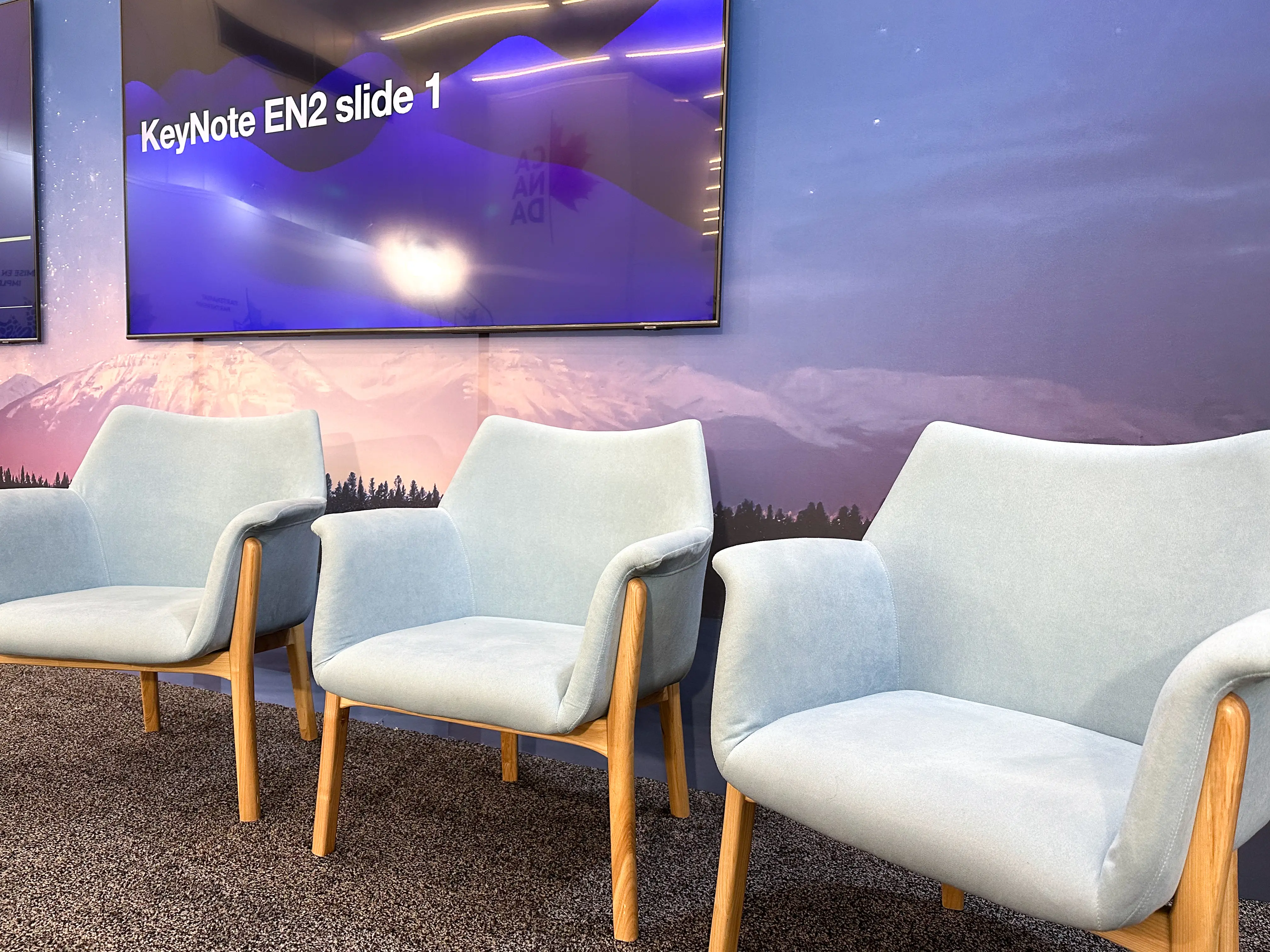 Hepburn armchair - Baby Blue used in the inspiration Palais Congès Img 0429 EN