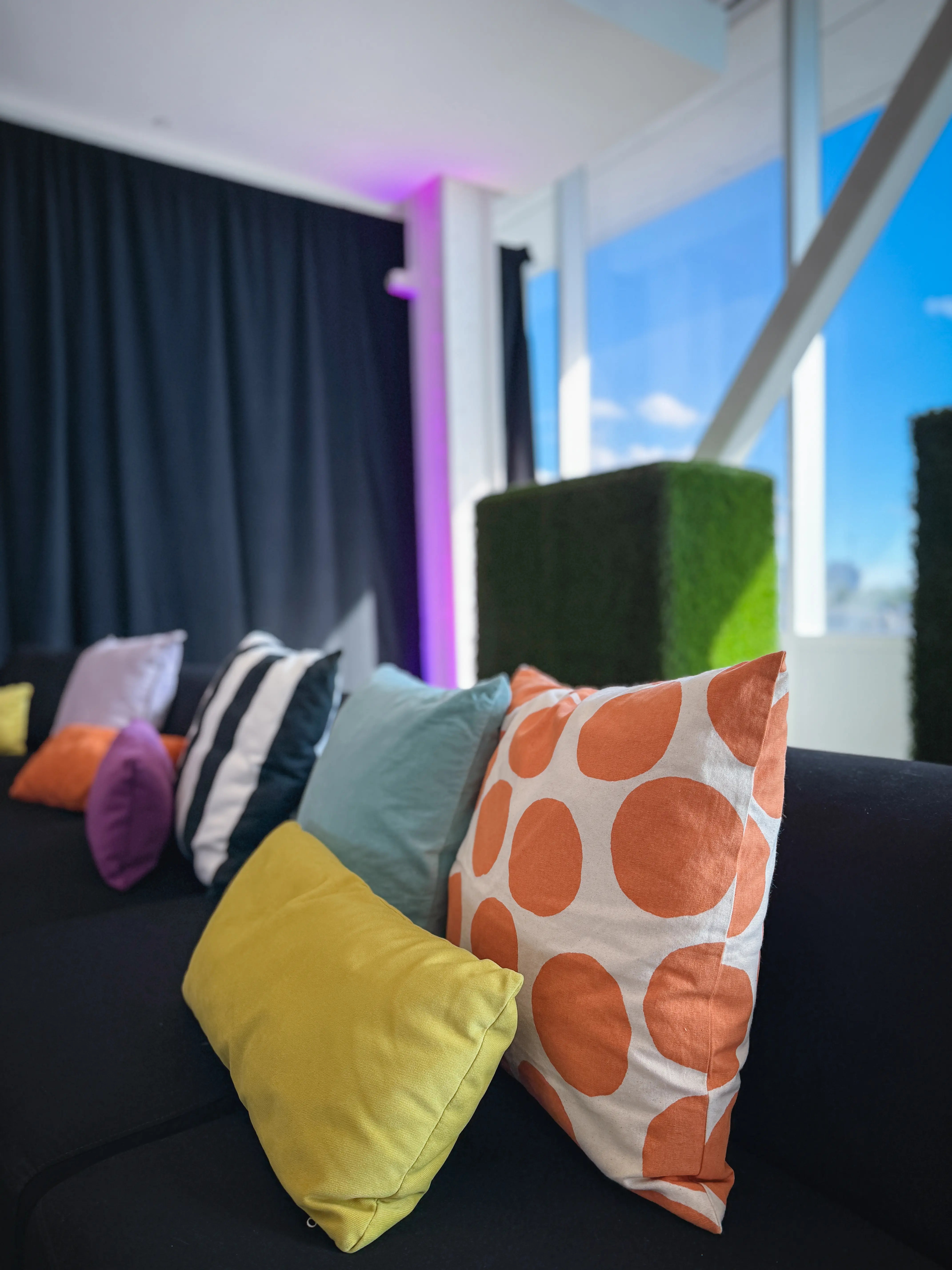 Malibu - Cushion - Green used in the inspiration Grand Quai   Coussin Pois EN