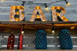 B-A-R sign - Grey used in the inspiration Lettres Bar Accssoires