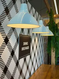 Metal pendant lamp - 15" Dia x 10" H - White used in the inspiration Shaw Center Img 2316 EN