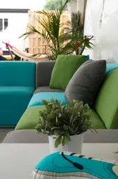 Fidji - Centre - Turquoise utilisé dans le cadre de la réalisation Feq   Lounge Fidji   Hamacs   Palmiers 6