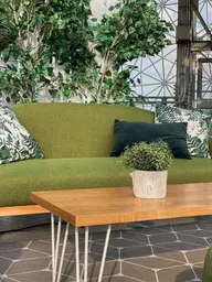 Charlotte trio - Moss green used in the inspiration Charlotte Vert Alvéole Oslo Écorce Coussin