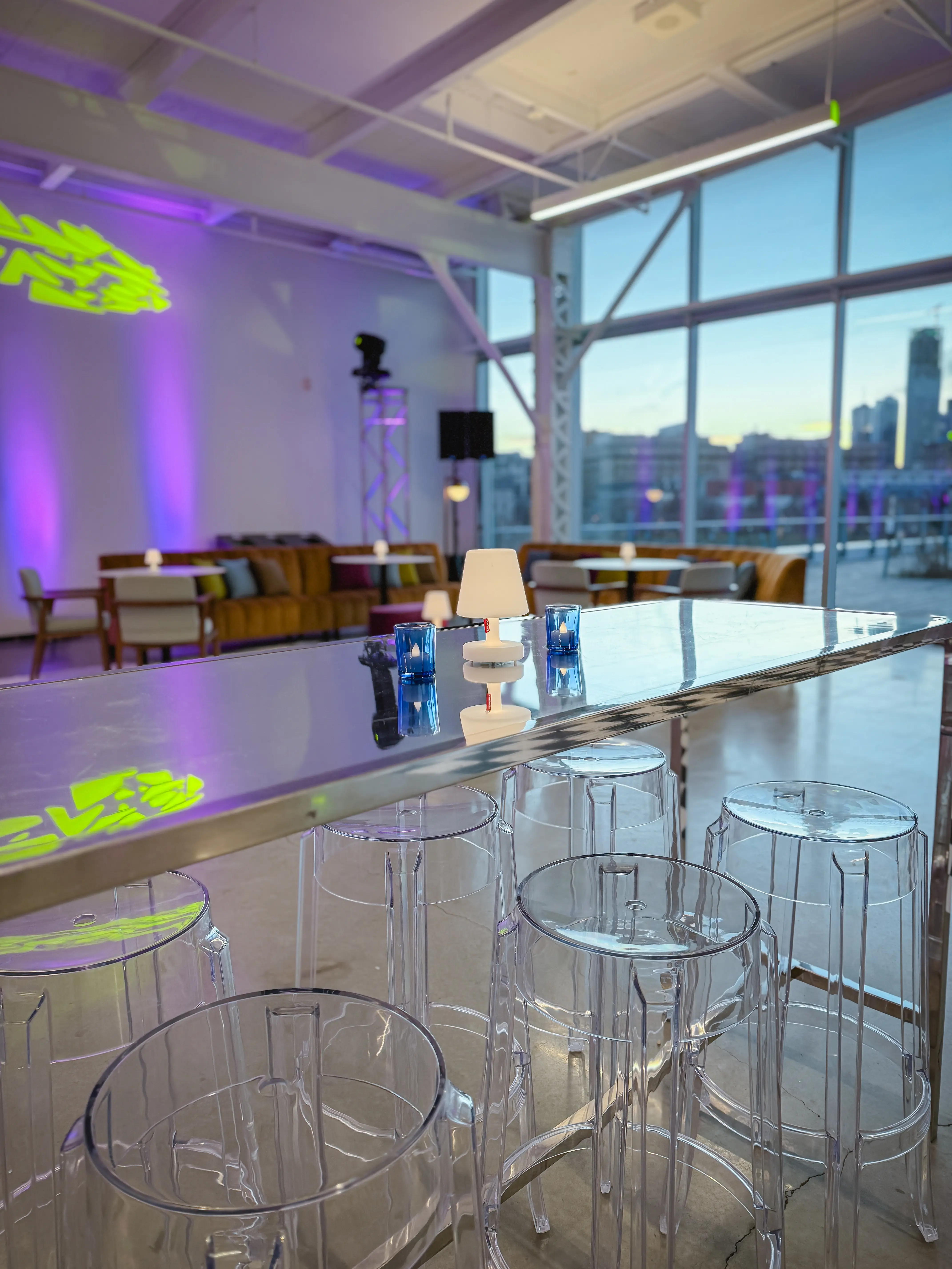 Aura Stool - Clear used in the inspiration Grand Quai   Pavillon Tonic Commune Miroir Aura Clair EN