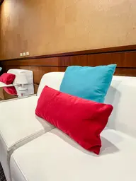 Fidji coussin - Turquoise utilisé dans le cadre de la réalisation Westin Malibu Coussin Rose FR