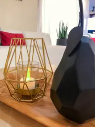 Poire géométrie - Noir utilisé dans le cadre de la réalisation Votive Diamant Poire Géometrique