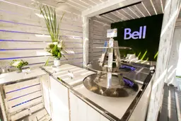 Manhattan bar - 4' - White wood used in the inspiration Bar Bois Blanc Mur Buis