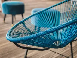 Acapulco chair - Blue used in the inspiration Chaise Acapulco