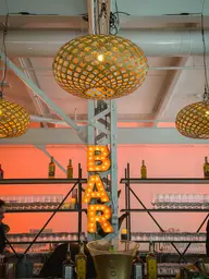 Palawan pendant lamp - Round - 30'' Dia - Wood used in the inspiration Grand Quai Img 0292 EN