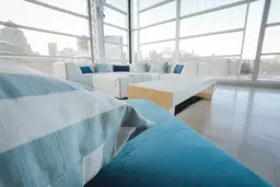 Scarlette ottoman - Mineral blue used in the inspiration Pub Coussin Banc Scandinave