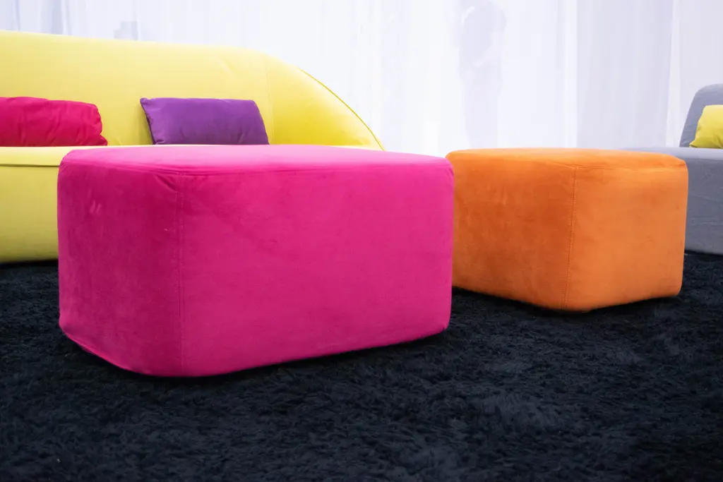 Malibu Trio Jaune Pouf Rose Orange Dng