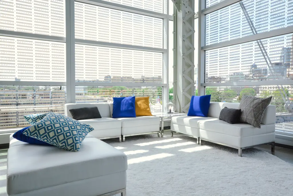Sofa Strip Tapis Shag Ottoman