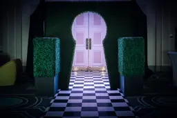 Boxwood - Carré - Buis & Noir utilisé dans le cadre de la réalisation Custom Arche Serrure Gazon Damier