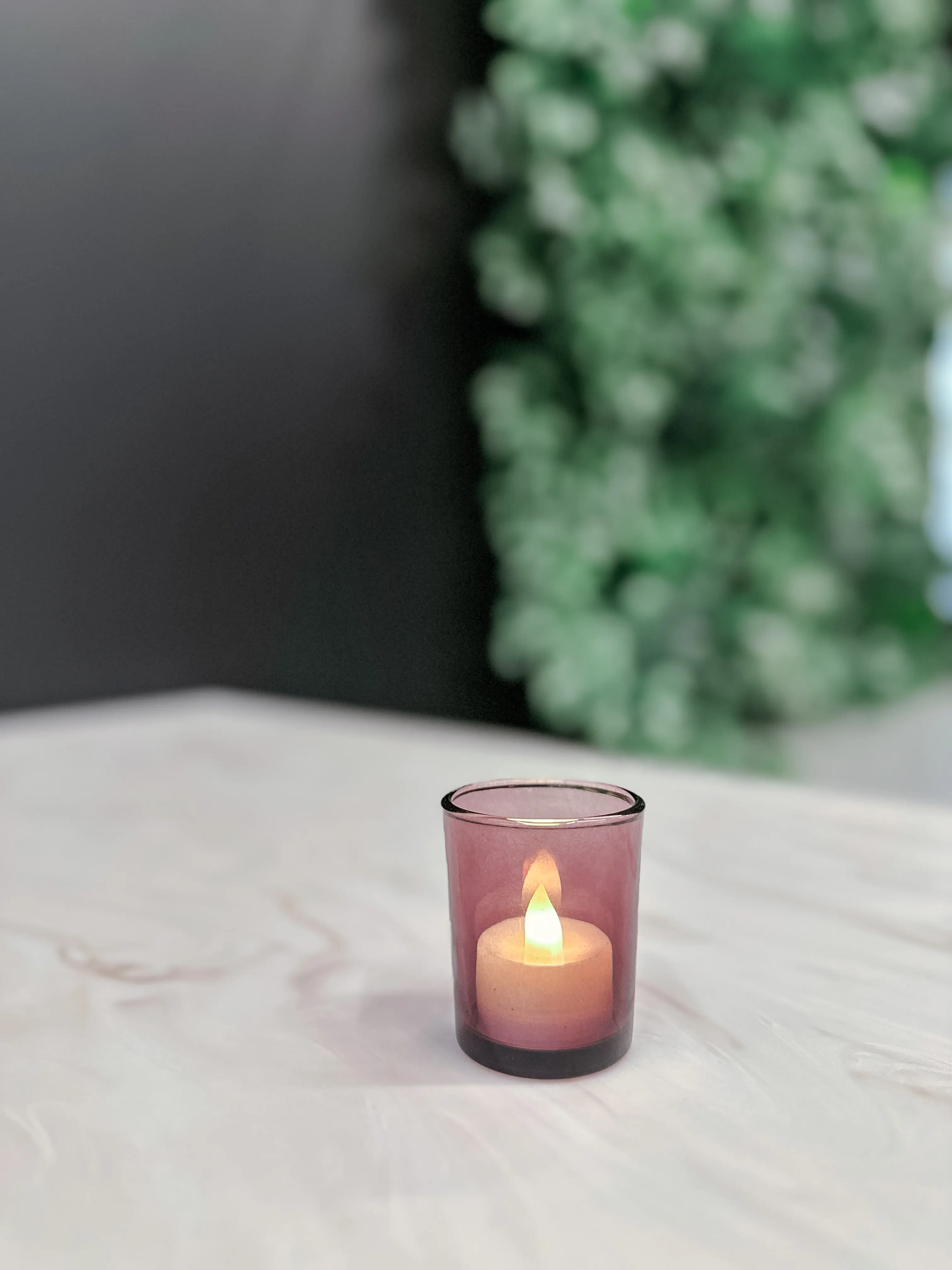 Moody - Votive - 1.75" Dia x 2.5" H - Plum used in the inspiration Bungalow Moody EN