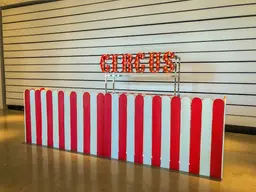 Circus sign - Red used in the inspiration Bar Bazzar Circus