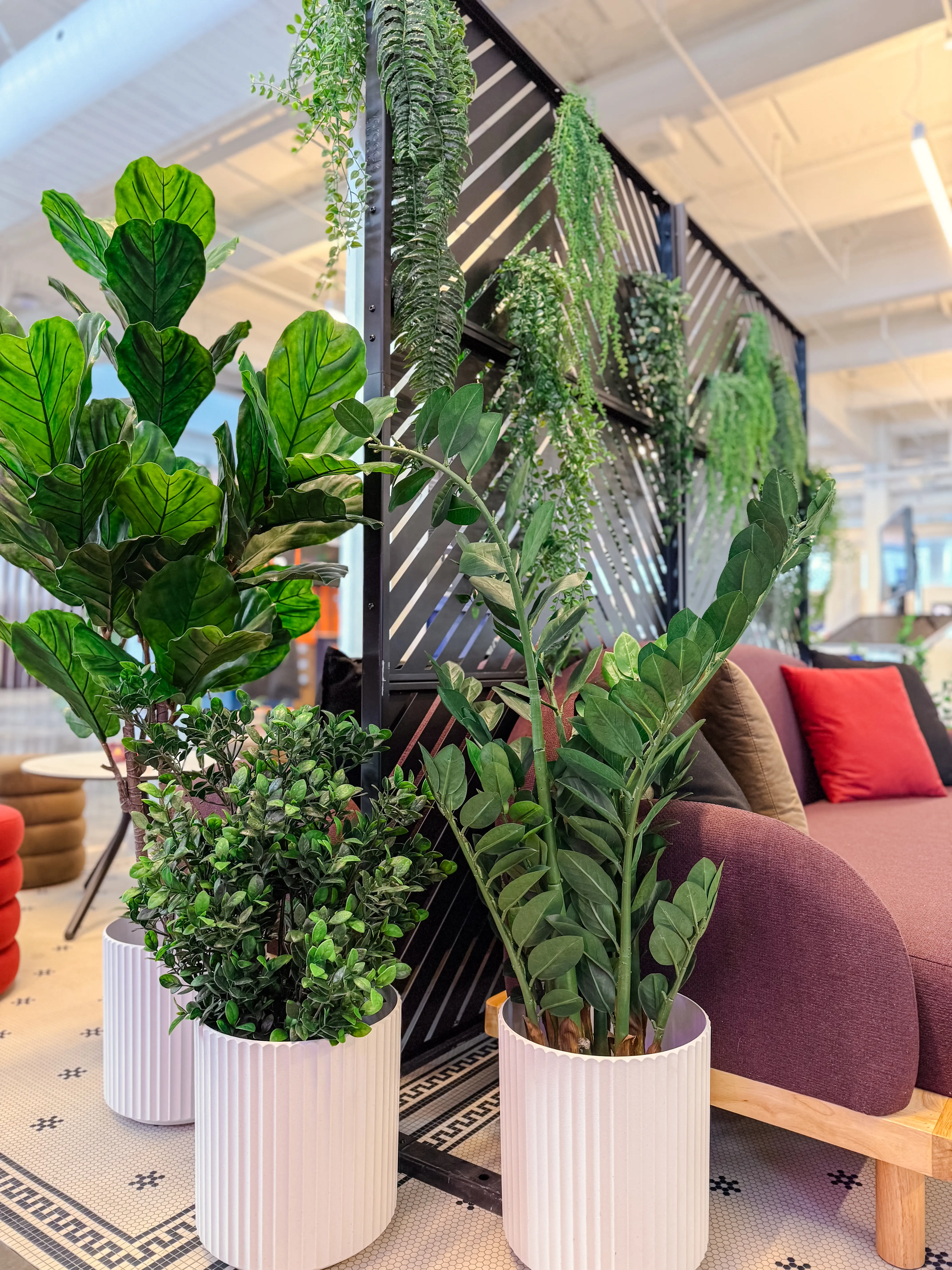 Artificial Verbena plant - 33'' H - Green used in the inspiration Grand Quai   Expérience 2025 Plante EN