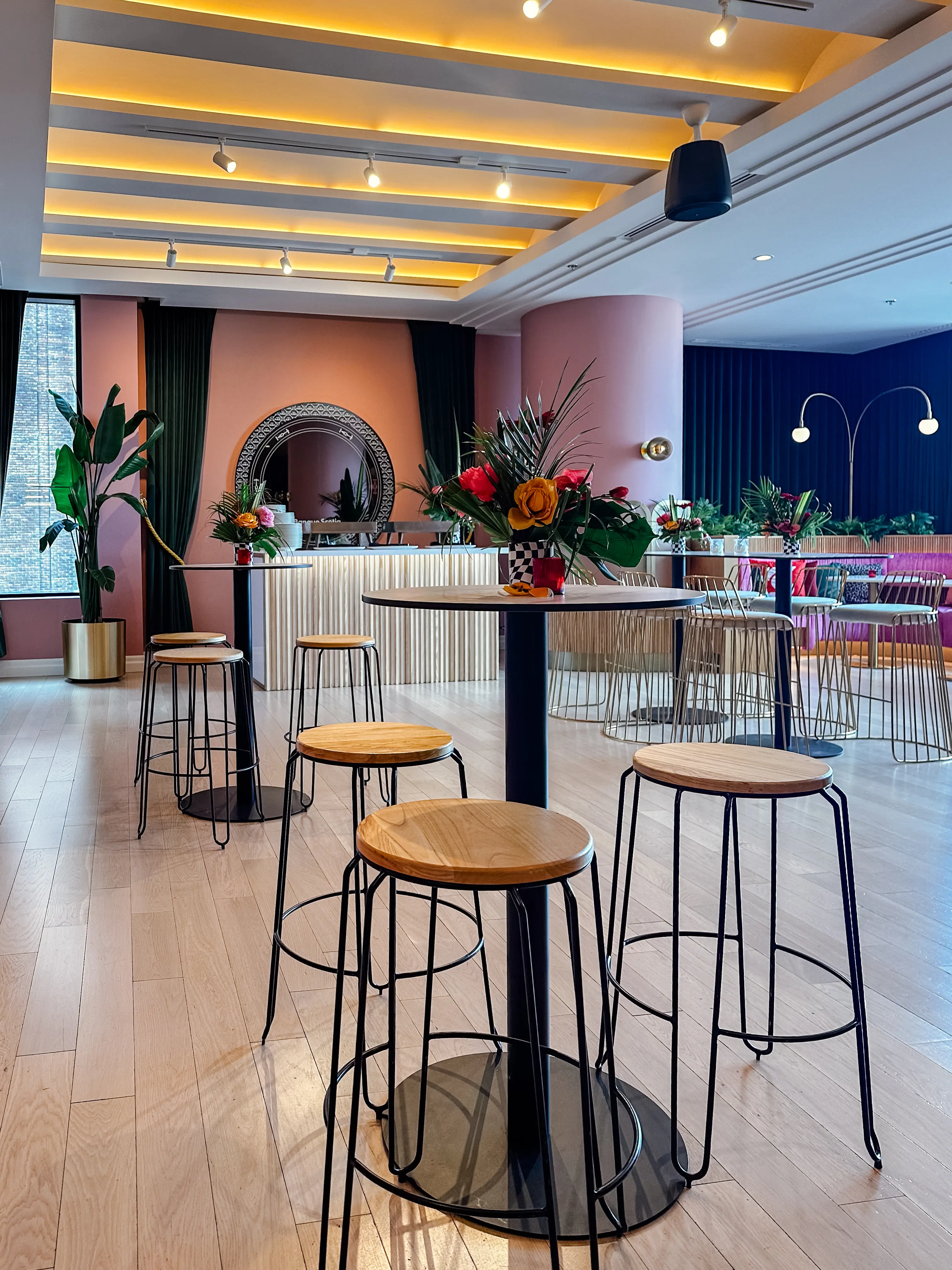 Litchi bar stool - Black & Light wood used in the inspiration Honey Rose   Scotia Gp 2025 Sydney Litchi EN