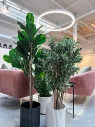 Artificial Fiddle Leaf Fig plant - 58" H - Green used in the inspiration Bungalow Verdure EN