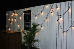Mur - 4' L x 7.5' H - Bois blanc utilisé dans le cadre de la réalisation Mur Hampton Blanc Lumiere Edison