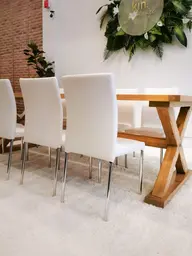 Milan chair - White used in the inspiration Toscane Milan Blanc Shag
