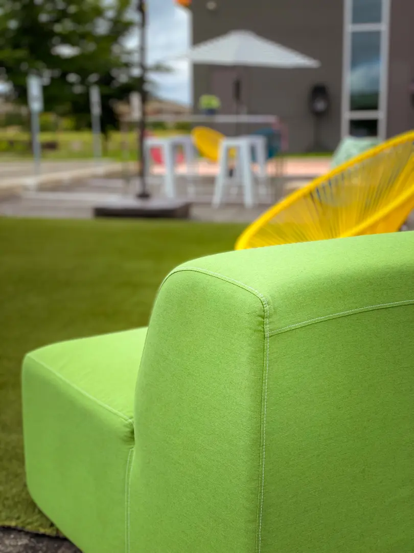 Acapulco chair - Yellow used in the inspiration Fidji Vert Acapulco Jaune