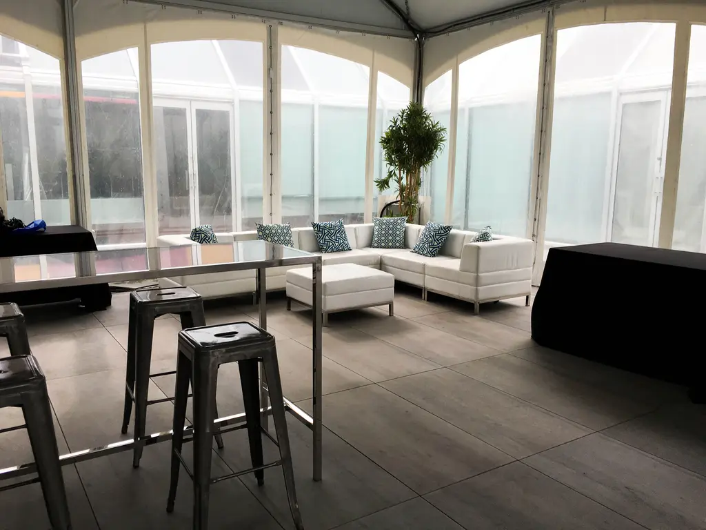 Sofa Modulaire Strip Blanc Tabouret Loft