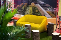 Malibu - Trio - Currant yellow used in the inspiration Sofa Malibu Jaune Tapis Gazon